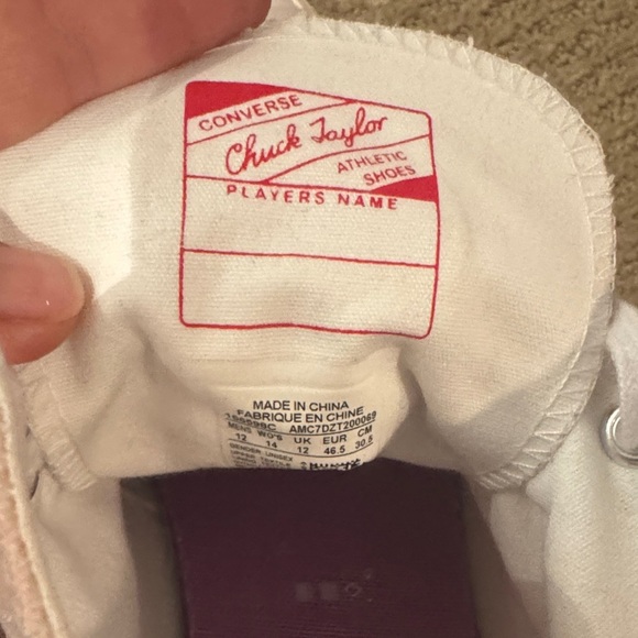 Converse High-Tops in Light Pink and Cream - Picture 6 of 6